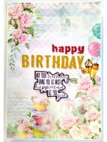 A4 size Happy Birthday Mini Scrapbook Card