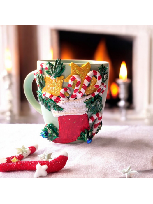 Stocking with Christmas Candies Mug 