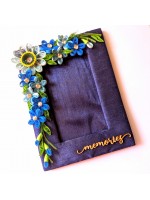 Sparkling Blue Quilled Photo Frame