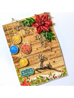 Quilled Flower Reindeer New Year Greeting Card