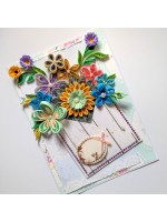 Quilled Flowers In Envelope Greeting Card